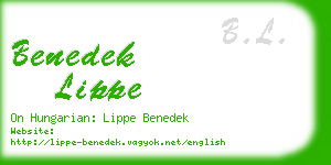 benedek lippe business card